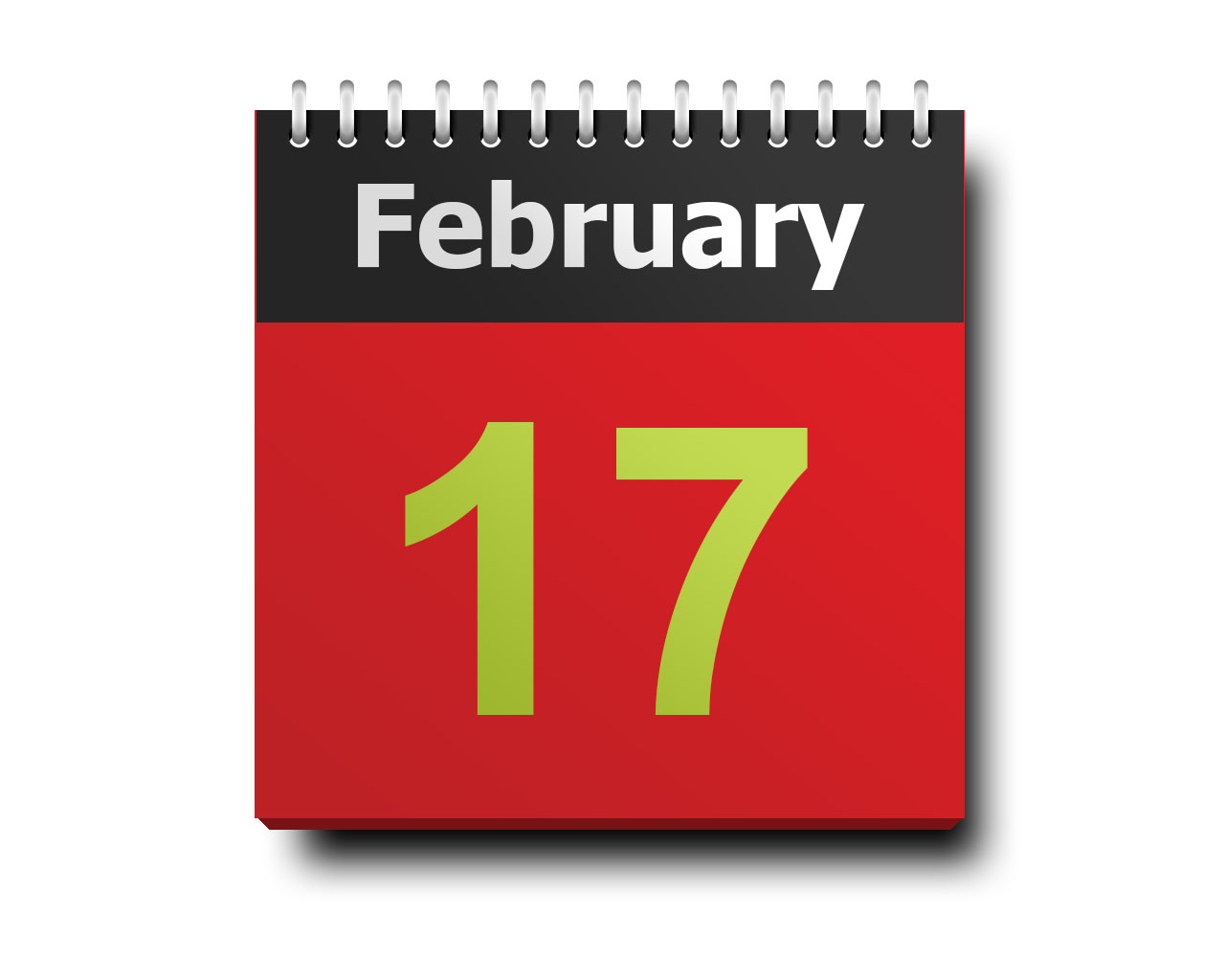 February 17 calendar icon