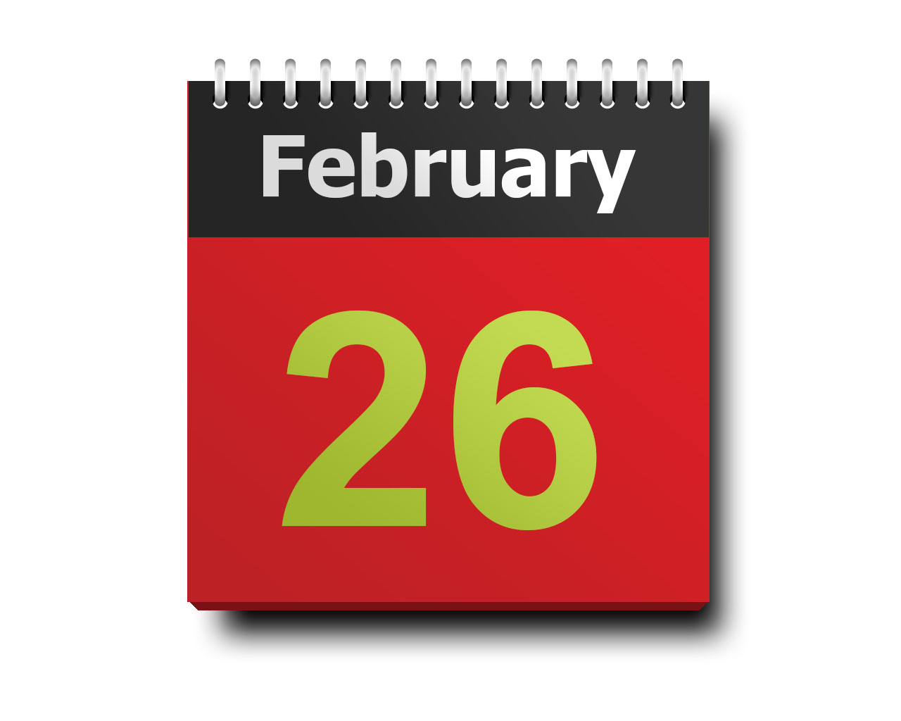 February 26 calendar icon