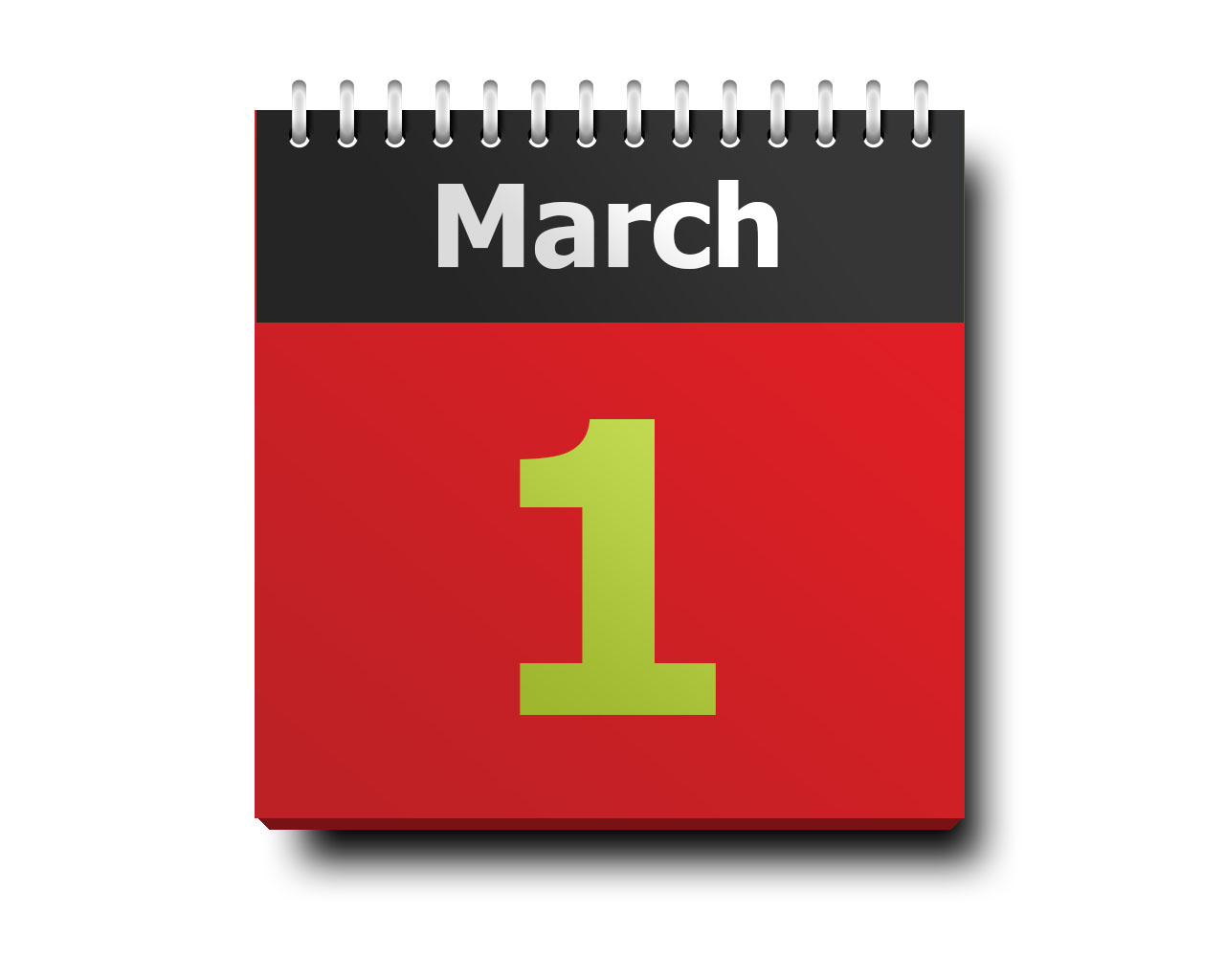 March 01 calendar icon