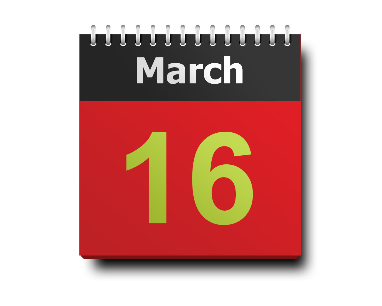 March 16 calendar icon