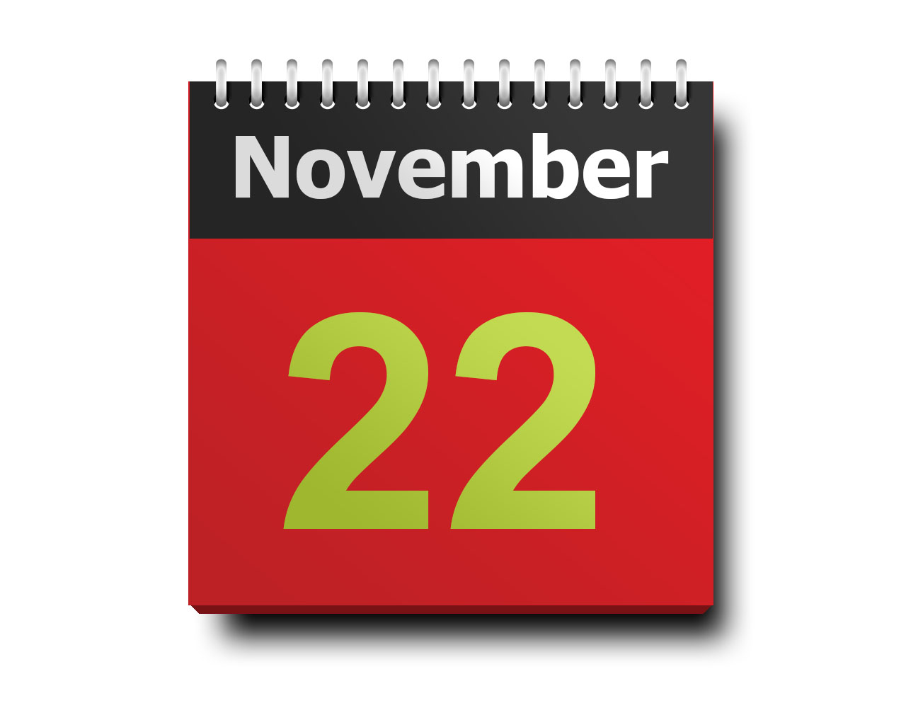 November 22 Calendar Icons