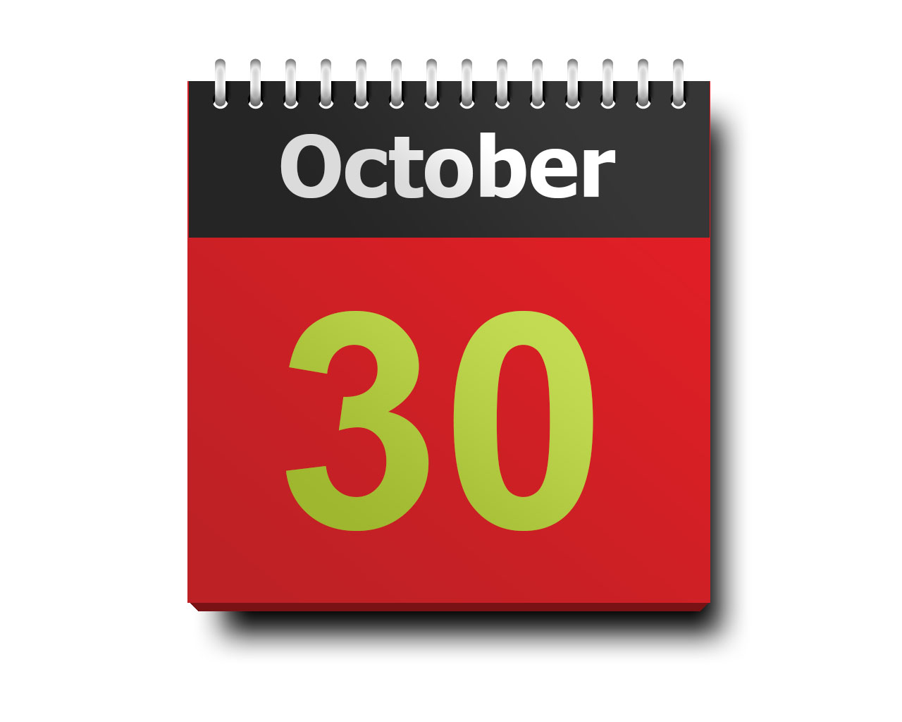 October 30 calendar icon