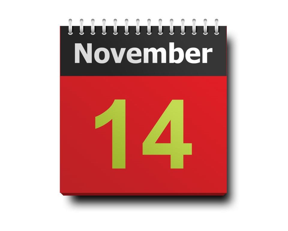november 14 calendar icon
